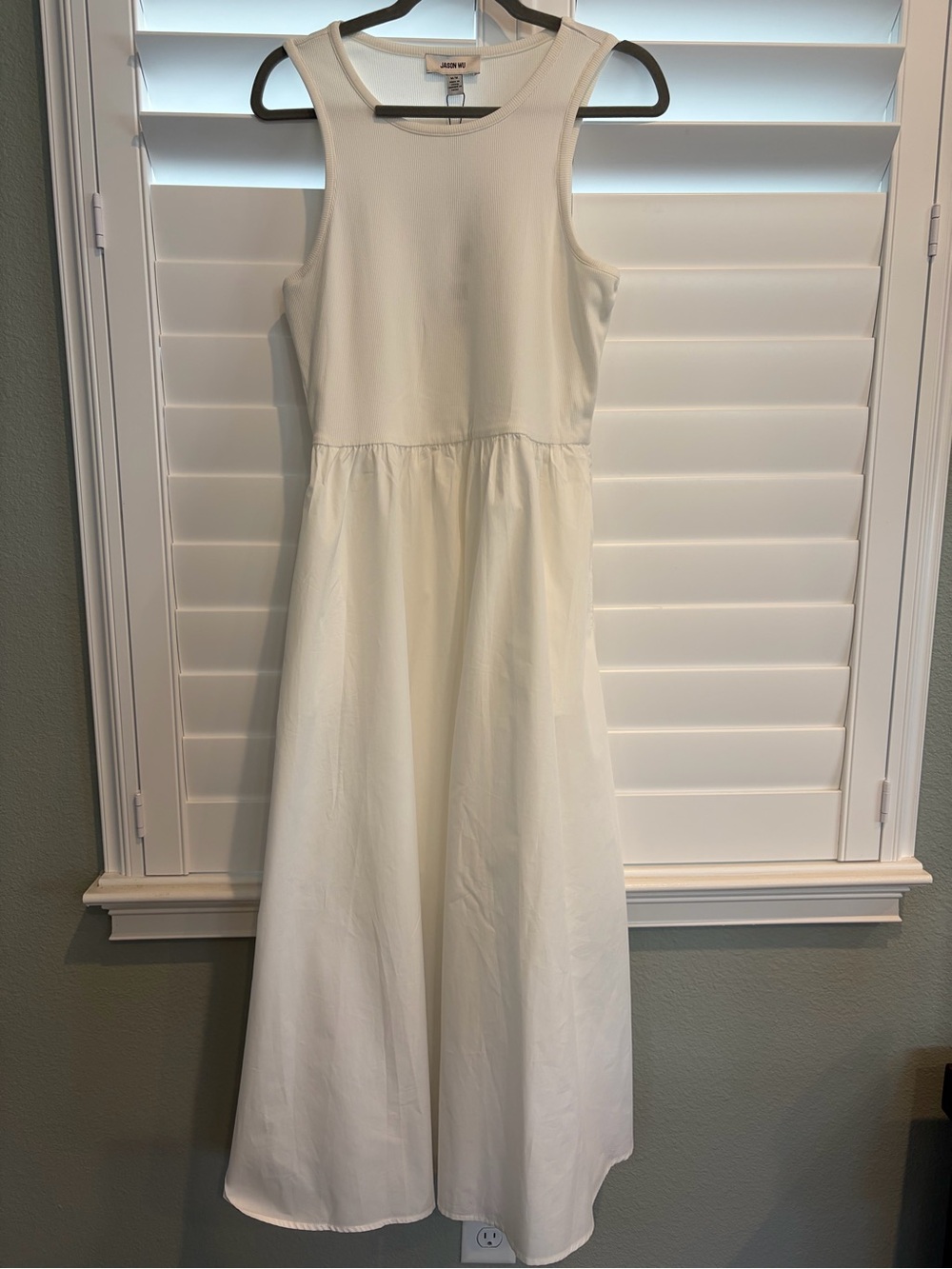 Jason Wu Cream Ribbed Sleeveless Maxi Dress